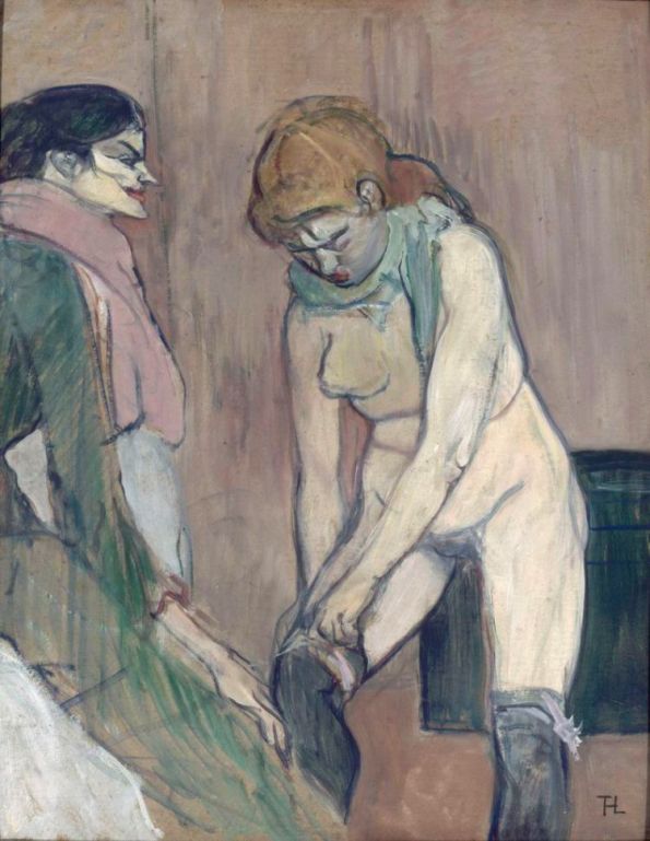 Femme tirant son bas (Henri de Toulouse-Lautrec)